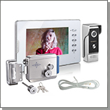 Комплект цветной видеодомофон Eplutus EP-7300-W и электромеханический замок Anxing Lock – AX091
